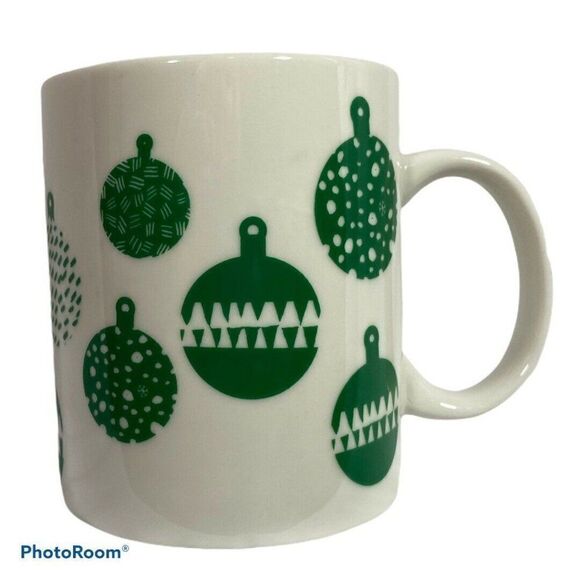 Starbucks 2016 Green White Christmas Ornament Mug - Picture 1 of 4